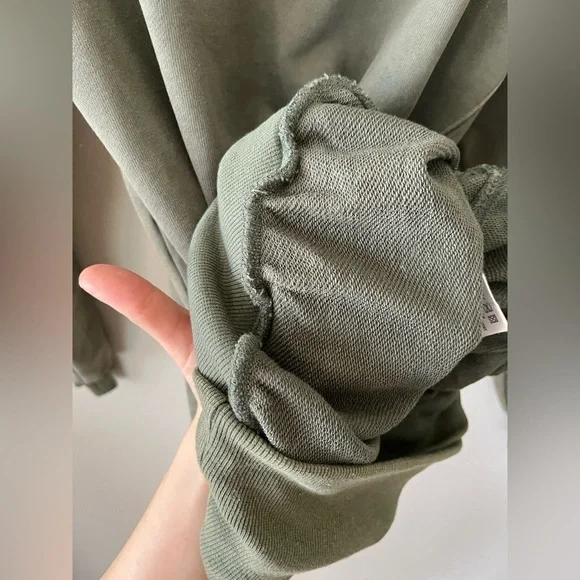 NWT RETROFETE Desreen Asymmetrical Sweater Dress in Army Green Women's Size XS - Picture 15 of 16